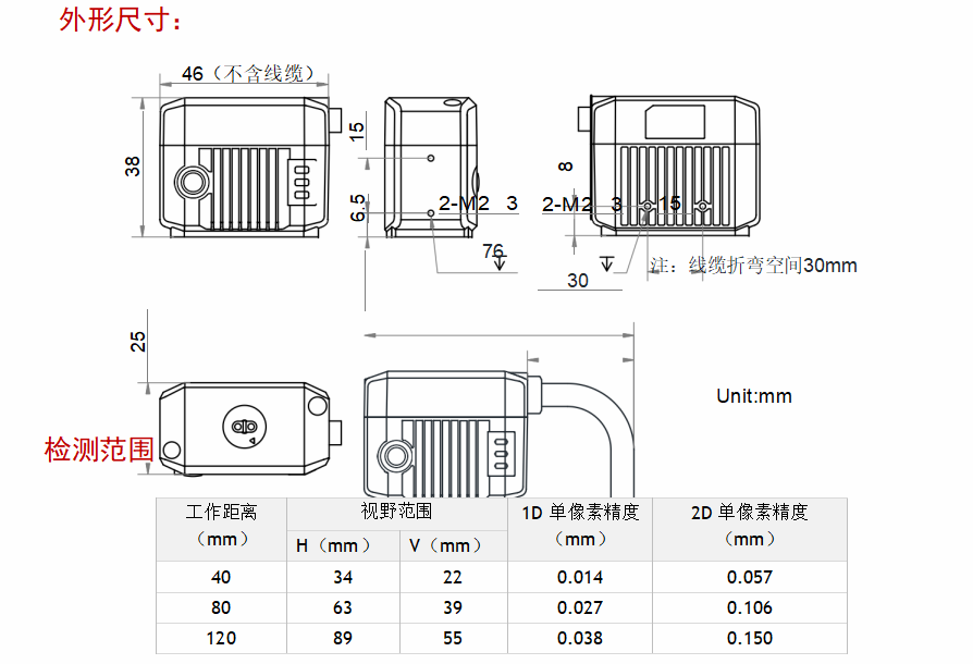 ？礛V-RD716-2智能读码器尺寸图